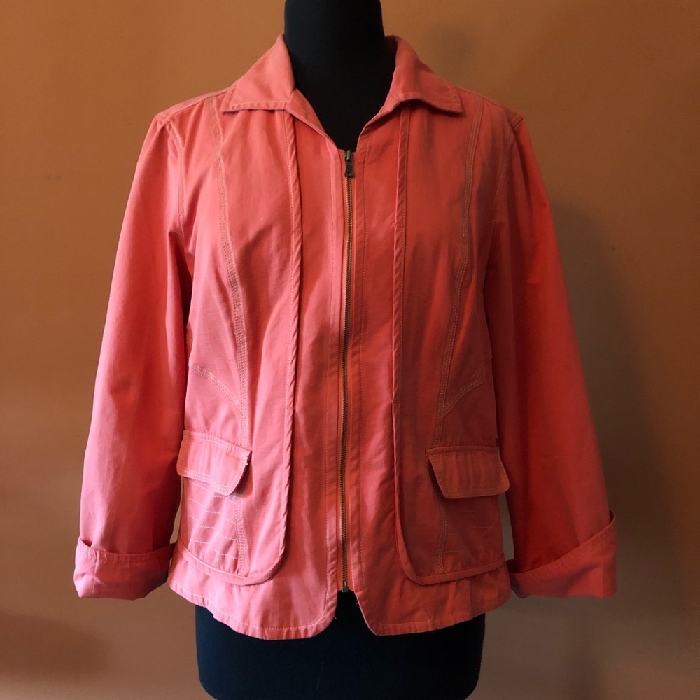 Chico’s Flirty Flair Felycia Jacket in Coral